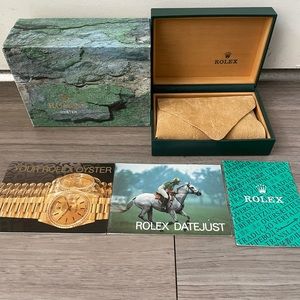 Rolex watch box with books